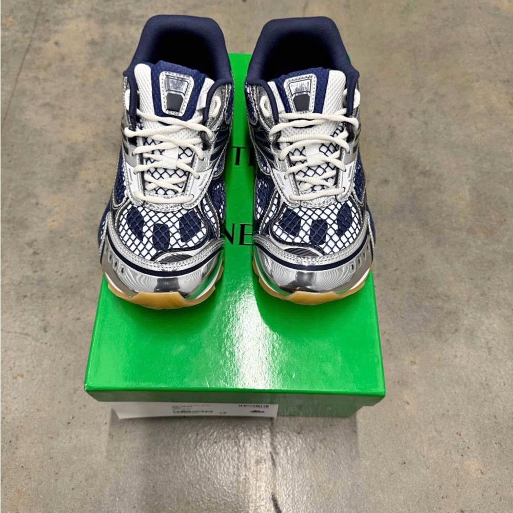 Bottega Veneta Athletic Shoes in Blue and White